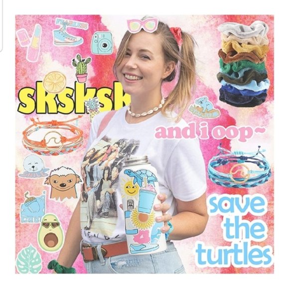 70 pcs VSCO Girl Pack Set Scrunchie Sticker Shell main image 9